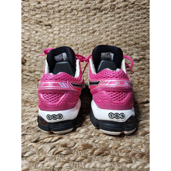Asics Gel Nimbus 14 Pink Black Athletic Running Shoes Women's Size 7 T291N - Picture 8 of 11